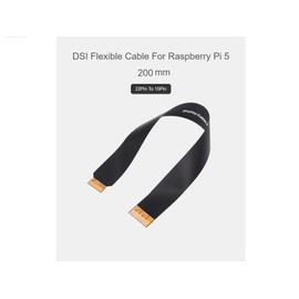 waveshare DSI FPC Flexible Cable for Raspberry Pi 5,22Pin to 15Pin Cable Compatible with DSI Display Screens, Black