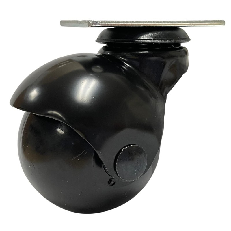Ball Casters Black 2 Inch, Black Hooded, 360 Degree Swivel