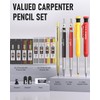 Nicpro 18 Pack Carpenter Pencil Set with Sharpener, Mechanical Carpenter