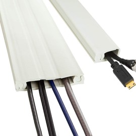 UT Wire Cordline 2-Way Cord Channel in Paintable White, 8-ft Continuous Roll