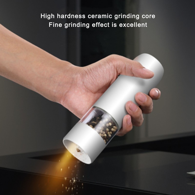 Electric Pepper Grinder Adjustable Coarseness Portable Pepper Mill for Pepper