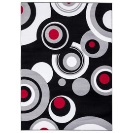LUXE WEAVERS Geometric Black 8x10 Area Rug