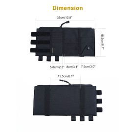 VIPERADE CHA4 Organizador de visera para coche, organizador de visera para camión, organizador de visera táctica MOLLE, accesorios para automóvil, soporte para documentos, anteojos de sol, organizador