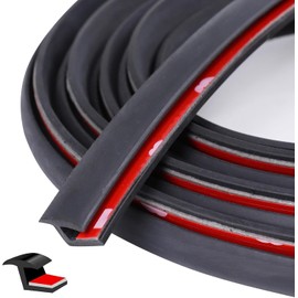 GoldWheel Fender Flares Edge Trim - Fender Flares EPDM Rubber Seal for Car and Truck Wheel Arch Well, Rubber Gasket for Fender Flares Universal, T Style Self-Adhesive, 16FT