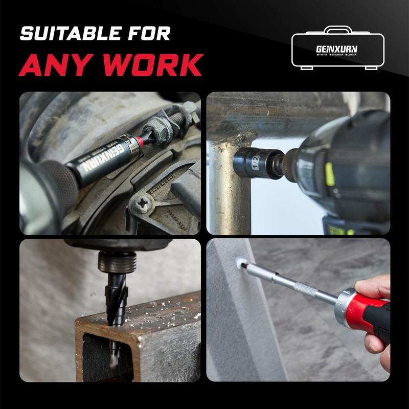 Geinxurn 42Pcs Tools Set Packaged with Heavy-duty Tool Box, Include