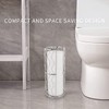 Megier Decorative Metal Standing Toilet Tissue Holder for Bathroom/Powder Room,