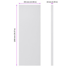 JEUIHAU 2 PCS 10mm EVA Foam Sheets, EVA Foam Roll, Cosplay Foam Sheets White EVA Foam Sheets for Craft, Cosplay, Model Projects, 14 x 39.4 Inch