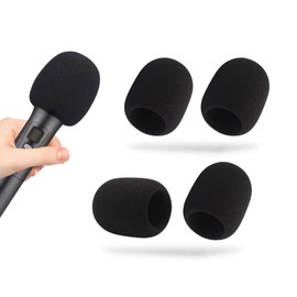 Regipro b Microphone Windshield Sponge Cover, Normal Type, Karaoke, Speech, Inner Diameter: 1.4 inches (35 mm), Black (5)