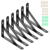 HOTOP Shelf Brackets Shelf Brackets Angle Shelf Bracket Wall Black