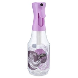 Curly Girl Towel and Curly Girl Fine Mist Extended Spray Water Bottle (24 oz. Bottle, Gray Towel)