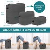 URPRO Inflatable Travel Foot Rest Pillow, Adjustable 3 Layers Height