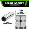 DPAccessories Black M14x1.50 Lug Bolts for Aftermarket Wheels | Spline