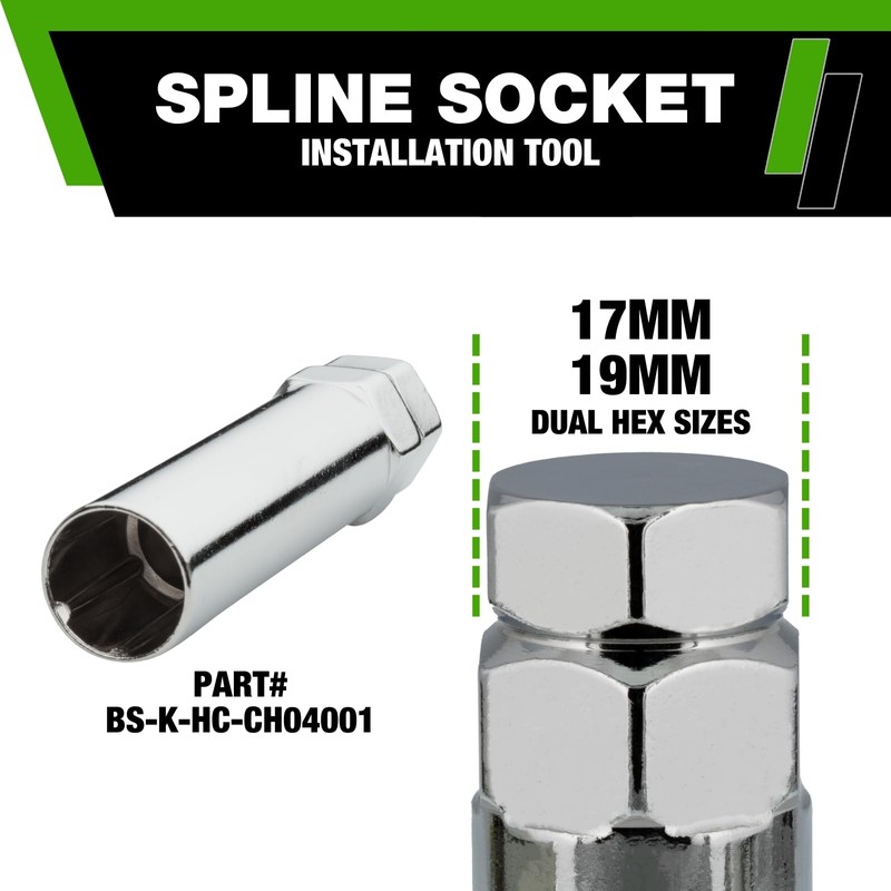 DPAccessories Black M14x1.50 Lug Bolts for Aftermarket Wheels | Spline