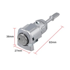 Justech 2 x Lock Cylinder 604837167 604837168 Door Lock with Key Key Vehicle Door Security Lock Vehicle Door Accessories Core Accessories Key Replacement Link + Right for Bora Golf