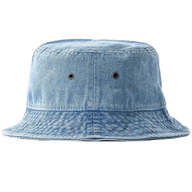 NEWHATTAN Bucket Hat Hat 18. Denim Light Blue, blue (light)