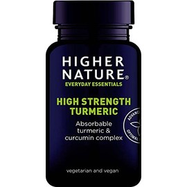 Higher Nature - Turmeric Capsules High Strength - Powerful Support - Tumeric Curcumin Supplement - Vegan - 60 Capsules
