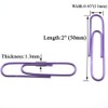 HAHIYO Paper Clips Large 2 inches Length Purple Paperclips Vinyl