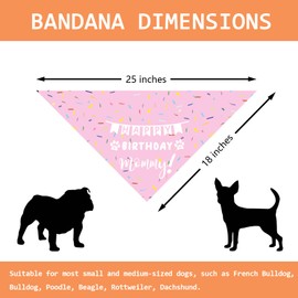 Happy Birthday Mommy Mom Dog Triangle Dog Bandana Scarf Birthday Party Accessorie Gifts for Dog Mom Lovers