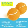 PrimePets Tennis Balls, 3pcs Natural Rubber Squeaky Balls for Dogs,