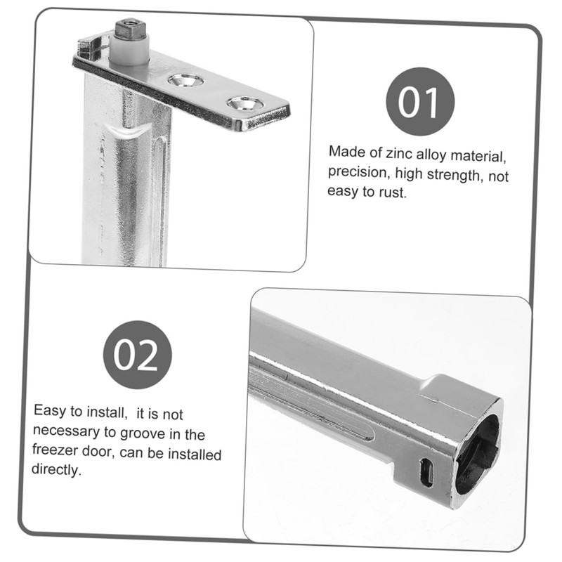 Operitacx 2pcs Zinc Alloy Freezer Door Hinges Replacement Kit for
