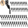 Hurricane Straps Brackets 50 Pcs，Hurricane Tie with Black Powder-Coated,Hurricane Straps