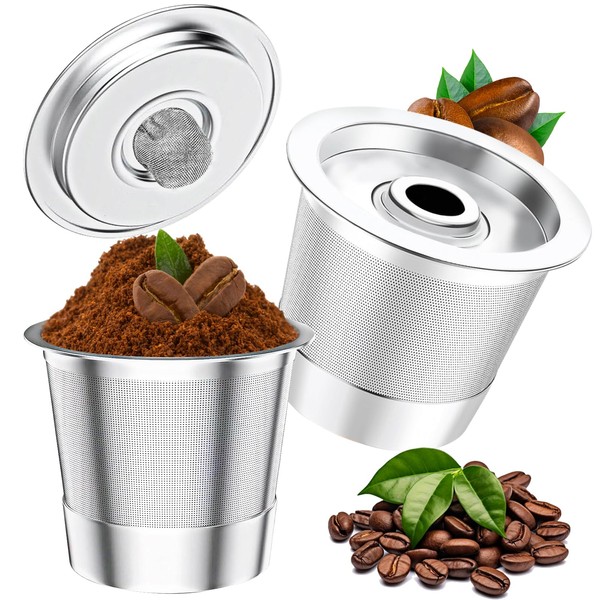 2 Pack Reusable K Cups for Keurig Coffee Pods, Stainless