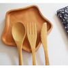 All Bamboo Forks, Knife, Spoons, 6 Pcs 7.87 Inch Thickened