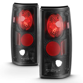 ACANII - For 1982-1993 Chevy S10 Blazer GMC Jimmy Sonoma Black Tail Lights Brake Lamps Driver & Passenger Side
