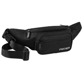 PEDEA Trend* Waterproof Bum Bag with Zip for Men and Women Size M Black, black, Modern