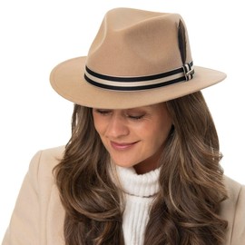 Stetson Traveller Felt Hat Wool Felt Outdoor Crushable Unisex Autumn Winter, charcoal