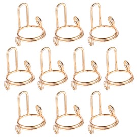 Oruola 10pcs Nail Rings, Adjustable Metal False Nail Rings, Reusable Gold Fingernail Rings, Detachable Nail Art Tools, Nail Decoration Accessories for Women and Girls, No Glue Required