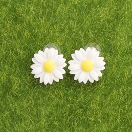 bobauna Big Sunflower Daisy Flower Stud Earrings Floral Jewelry For Women Girls Kids (daisy flower earrings)