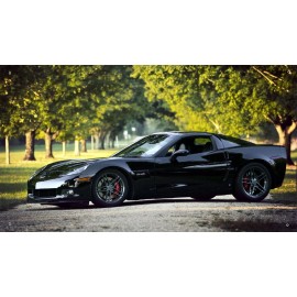 Chevy Corvette Black 36"x54" VINYL BANNER American Muscle Man Cave GARAGE SIGN