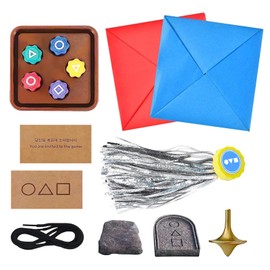 Gonggi Korean Game Set, Gonggi-Koreanisches Spiel, Beispielsweise Jebi Chagi und DDAKJI, Traditionelles Koreanisches Spiel Set, Hand-Auge-Koordinationstrainingsspielzeug, Family Travel Games