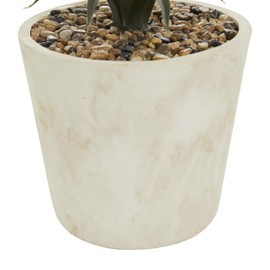Deco 79 Faux Foliage Dracaena Artificial Plant with Realistic Leaves and Beige Ceramic Pot, 20" x 20" x 42", Green