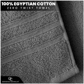 GC GAVENO CAVAILIA 2 Pack Bathroom Towels - Highly Absorbent Egyptian Cotton - Quick Dry - Soft (50x80 Cm)