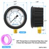 MEANLIN MEASURE 0~100Psi Stainless Steel Liquid Filled Pressure Gauge 1/4"