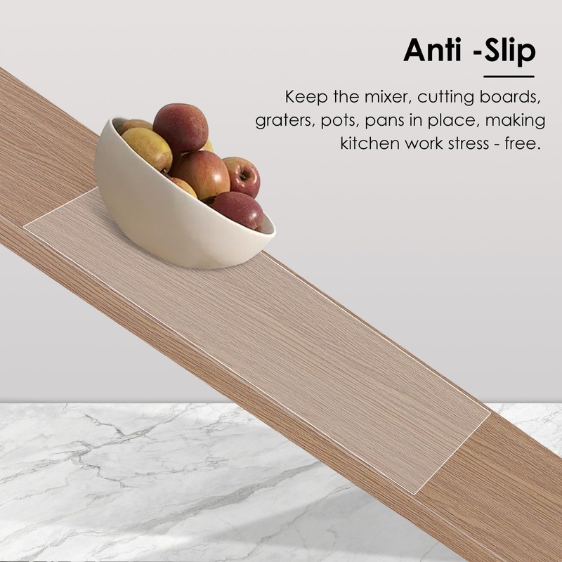 2PCS Clear Silicone Mat for Kitchen Counter 23.6" Wx15.7 L,