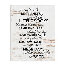 Stupell Industries Rustic Parenthood Phrase Canvas Wall Art by Lettered and Lined