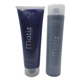 Farelli Kit Shampoo Y Crema Matizador Con Color Keratina Farelli