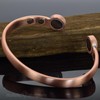 Solid Copper Bracelet Men Women Large Magnetic Copper Bangle Large