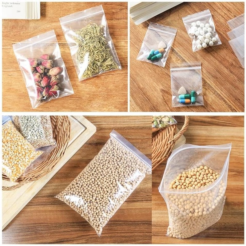 400pcs 2.25" x 3" Grip Seal Bags Clear Transparent Self