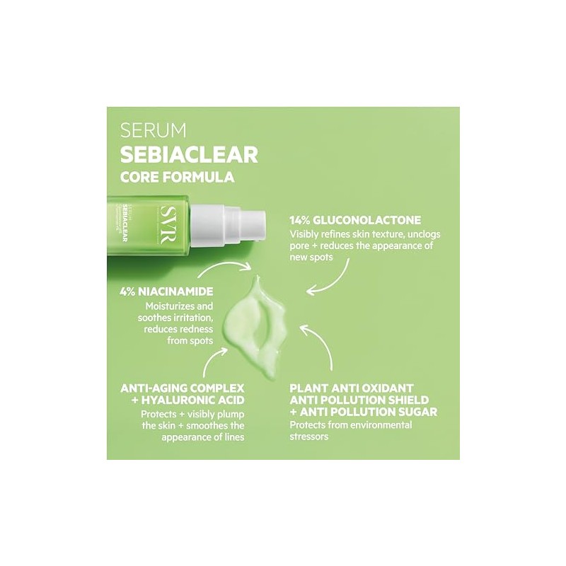 SVR Sebiaclear Sérum Anti-Imperfecciones para Piel con Tendencia al Acné,