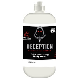 Deception Scents Hunting Body Wash - 16oz Scent Free Body Wash Hunting Soap, Scent Killer for Hunting - Molecular-Level Scent Control for Hunting, Helps Removes Bacteria and Odors - Made in the USA