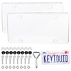 Keyiduid 2 Pack Clear License Plate Covers, License Plate Protector,
