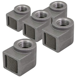 Midline Valve HHSW1000-5 Gas Regulator Vent with Screen 1’’ Connections (5 Pack), White