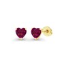 Yellow Gold Plated 925 Sterling Silver 4mm Heart Shape Created