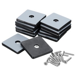 uxcell 8Pcs Screw on Furniture Sliders, 1.97"(50mm) Square Furniture Glides Sliders, Chair Leg Sliders Floor Protectors Pads, Furniture Pads with Screws for Chairs, Cabinets, Light Blue