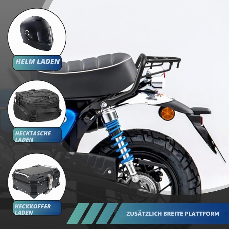 For Honda Monkey 125 2018-2023 Rear Rack (Chrome)