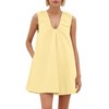 Lenader Women's Sleeveless Babydoll Tank Mini Dress Scoop Neck Ruched